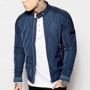 Diesel Men's Blue Jacket J-eiko Nylon